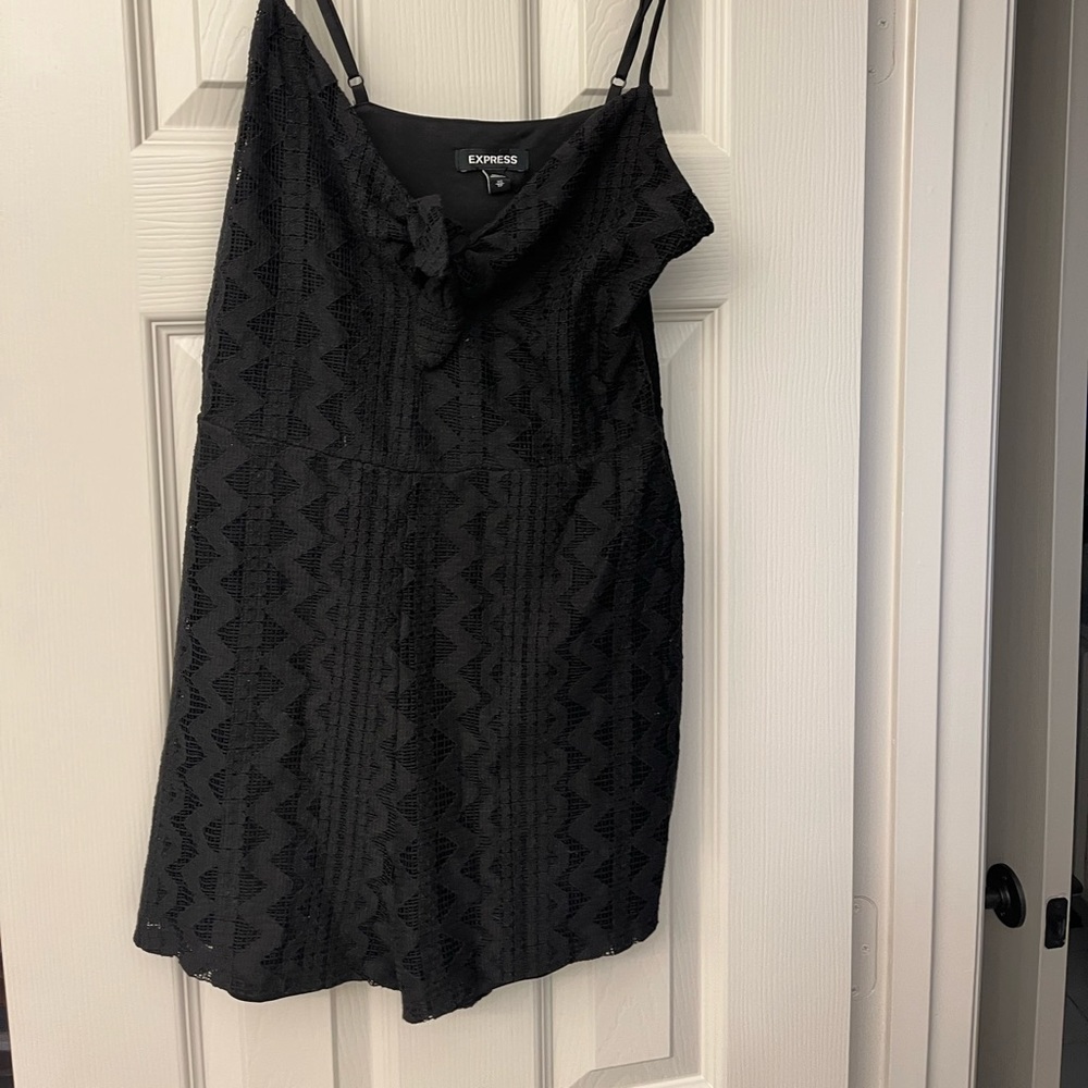 Express Romper Black Lace